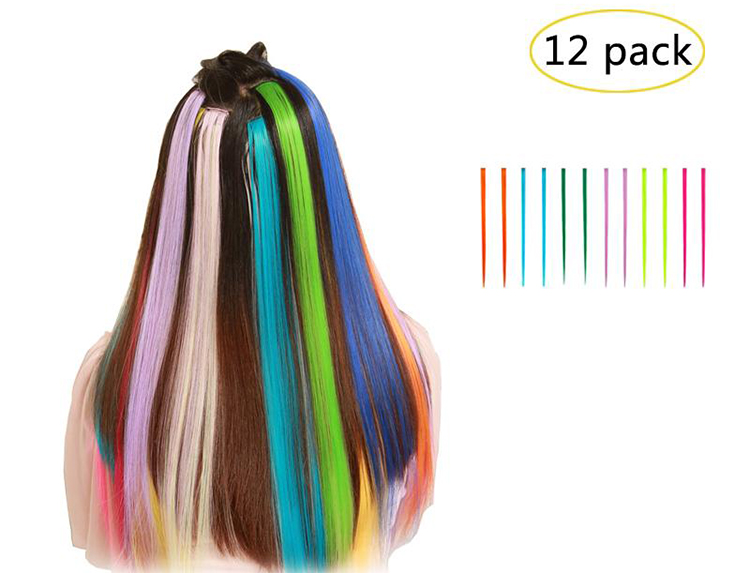 12pcs Wigs Strip Hair Extensions 22