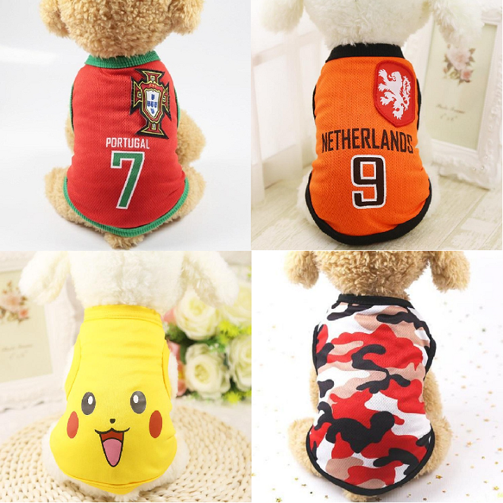 Combo siêu tiết kiệm gồm 4 áo thun cực đáng yêu ngẫu nhiên dành cho chó mèo dưới 10kg Xudapet