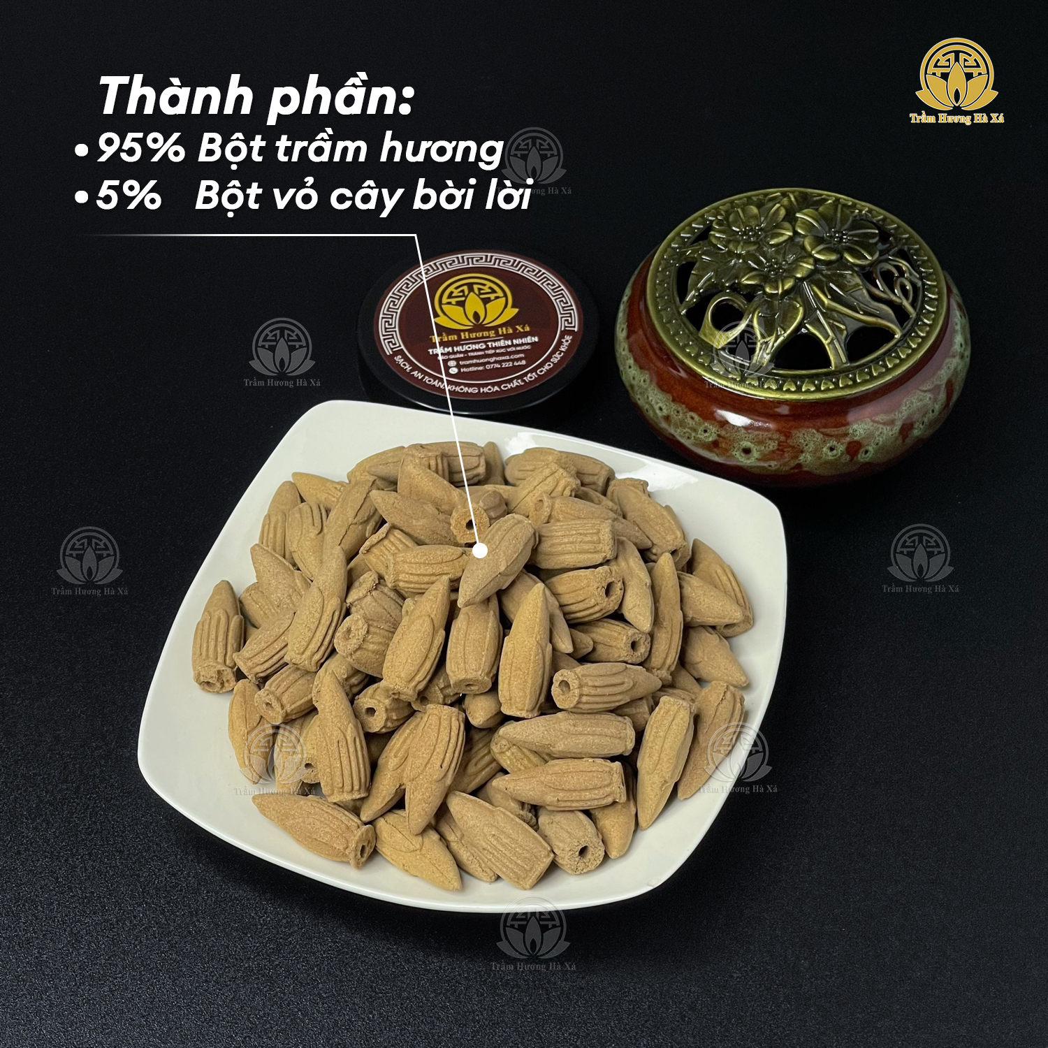 Nhang nụ trầm hương đốt xông nhà tẩy uế HÀ XÁ đồ thờ cúng phong thủy, xua đuổi vận xui, thu hút nguồn năng lượng tích cực, thanh lọc không khí, an toàn cho sức khỏe