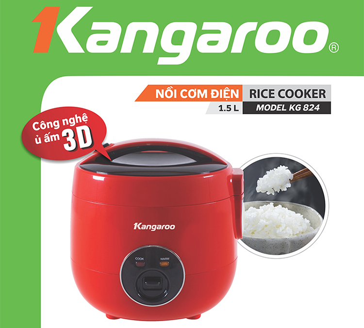 Nồi Cơm Điện 1,5L Kangaroo KG824