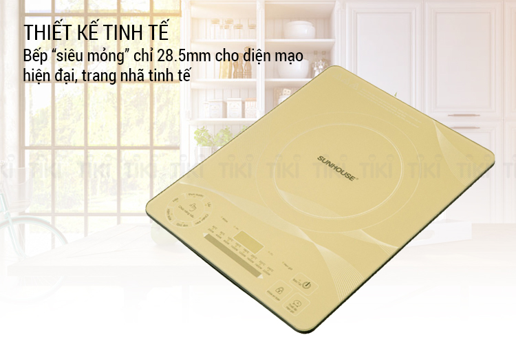 Bếp Điện Từ Cảm Ứng Sunhouse SHD6866 (2200W) - Kèm Nồi Lẩu - Hàng Chính Hãng