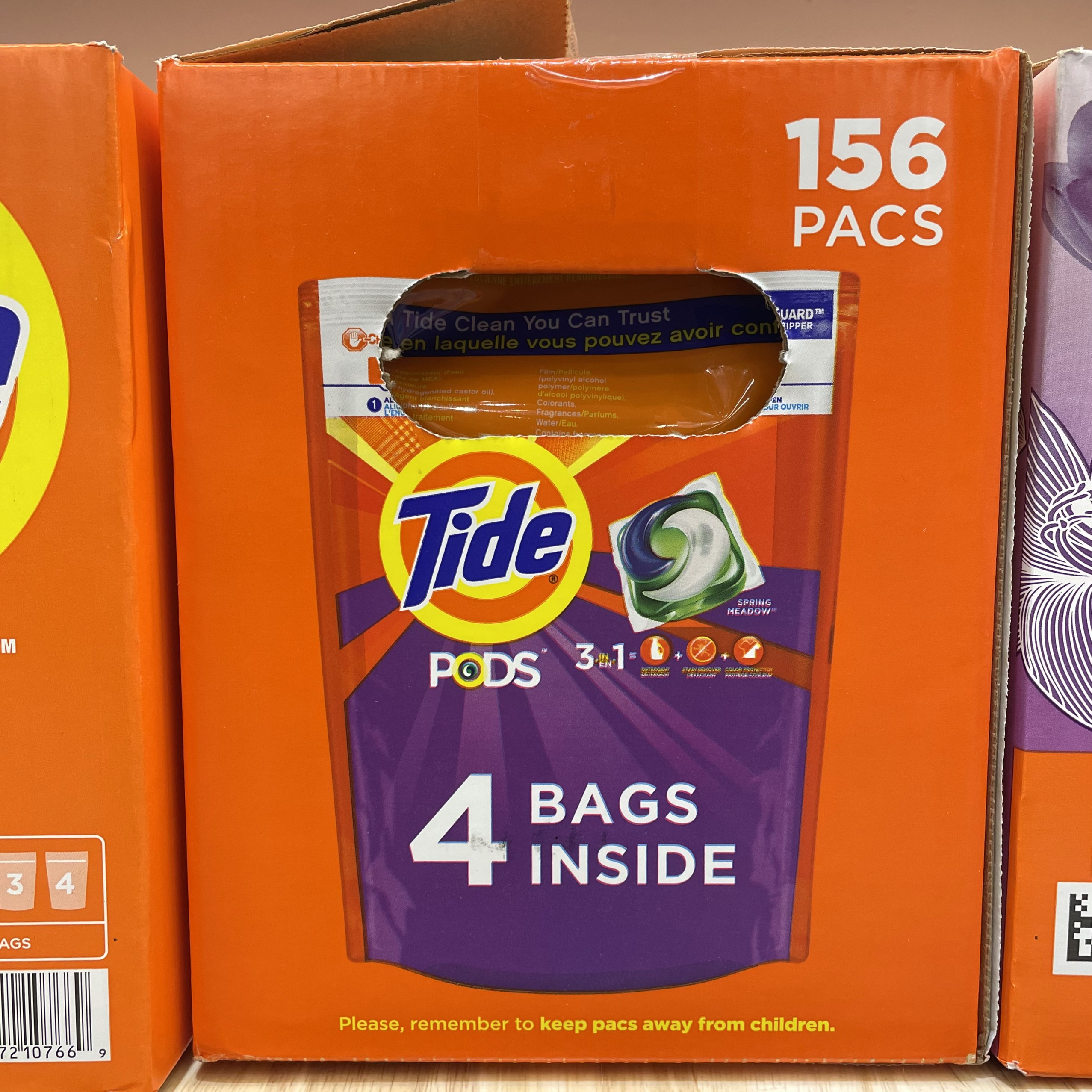 VIÊN GIẶT TIDE 3 IN 1 HƯƠNG SPRING MEADOW 42 viên - Dạng túi