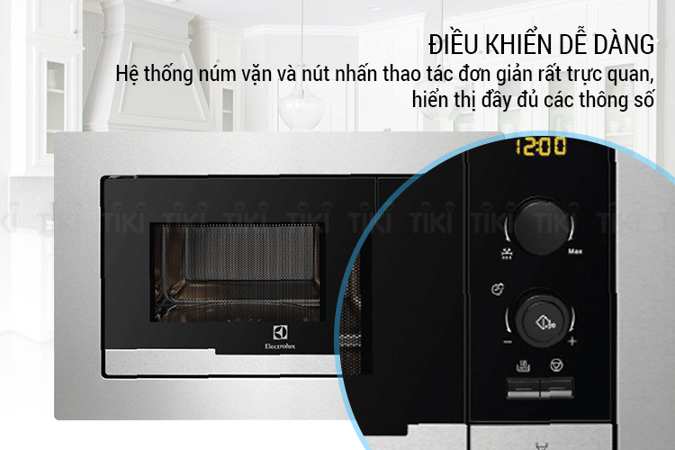 Lò Vi Sóng Âm Tủ Electrolux EMS2085X (20L)