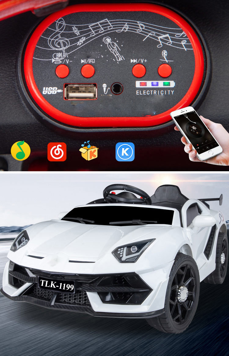 Xe ô tô điện trẻ em, xe oto điện cho bé Lamborghini TILO KIDS TLK-1199 có điều khiển từ xa, kết nối bluetooth