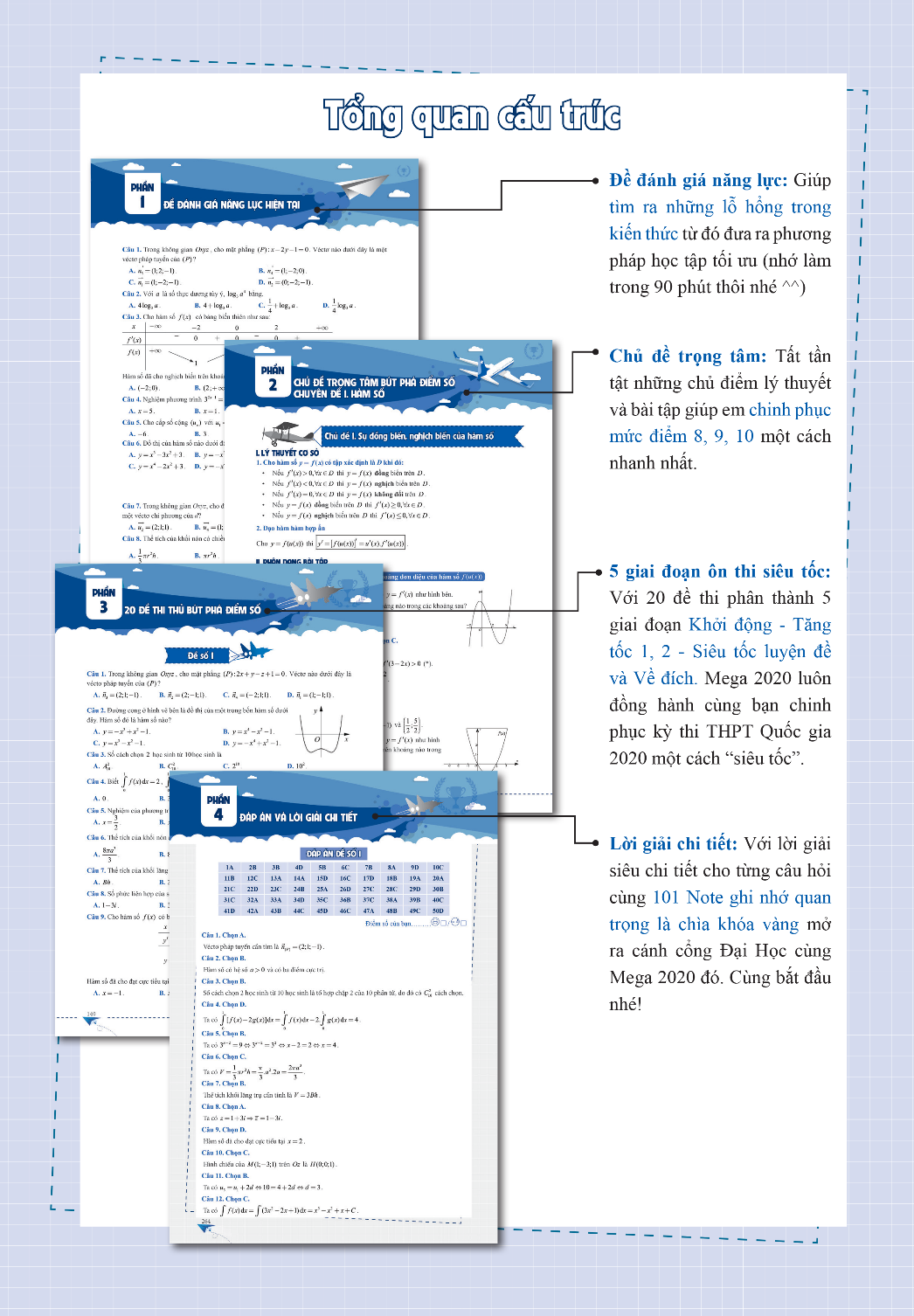 Combo 3 Cuốn Mega 2020 - Siêu Tốc Luyện Đề THPT Quốc Gia Khối A: Toán - Lý - Hóa