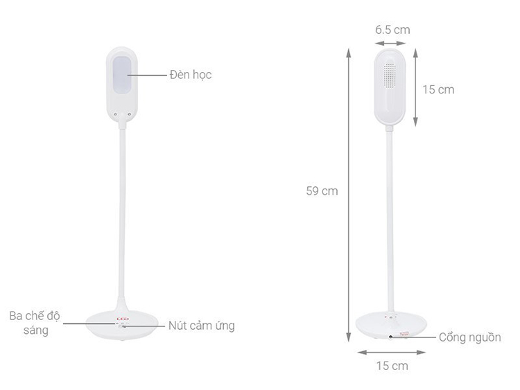 Đèn Bàn LED Cảm Ứng Điện Quang - ĐQ LDL05 3W