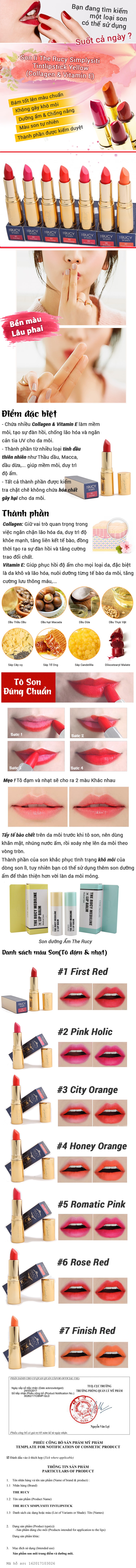 Son Thỏi The Rucy Simplysiti Tintlipstick (3.5g)