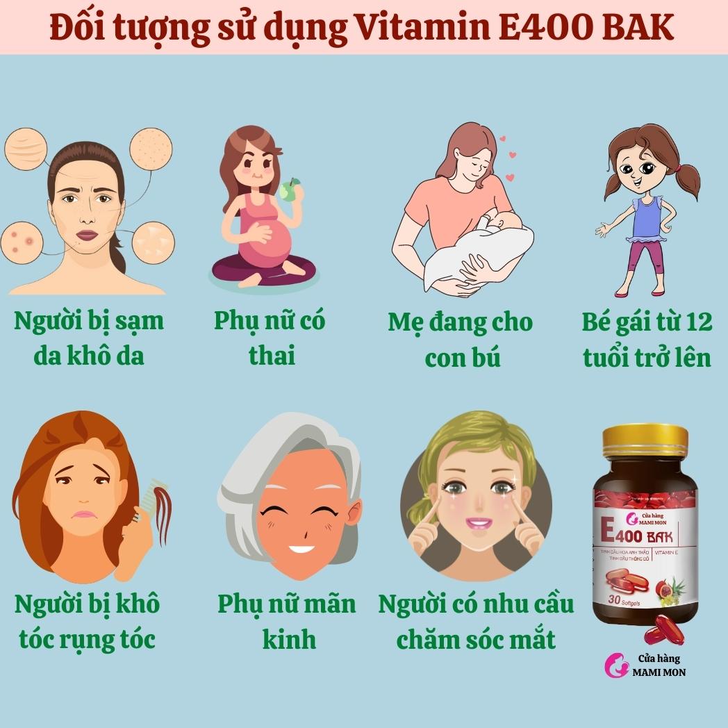 vitamin e đỏ e400 bak 400mg - viên uống đẹp da vitamin e đỏ nga 400iu 4