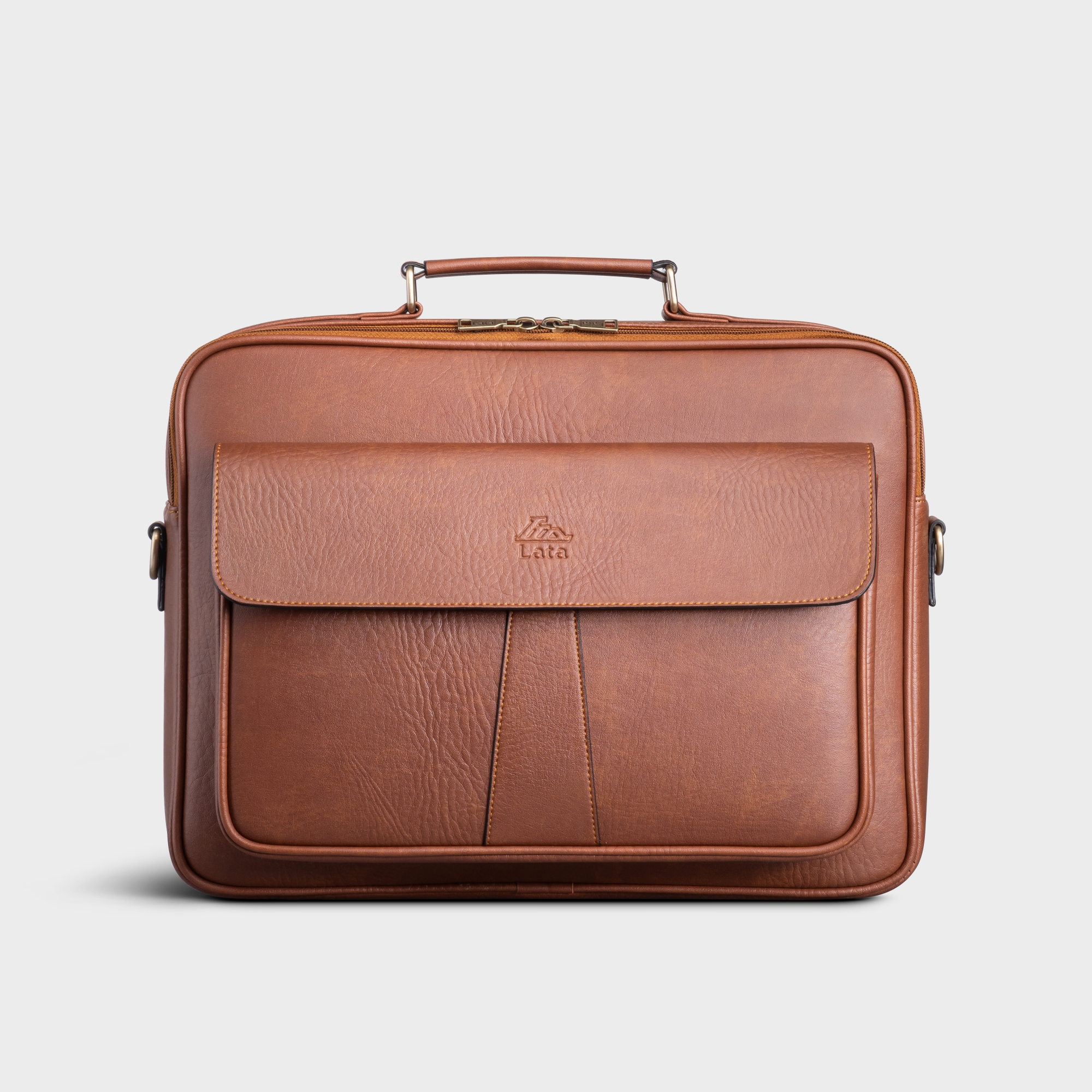 Cặp Công Sở Lata ( Thời trang nam basic đựng vừa laptop 14 inch - Cặp da CA43 )