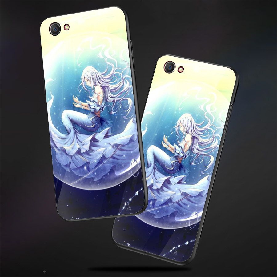 Ốp điện thoại kính cường lực cho máy Oppo F5 - Cô Bé Trong Chiếc Lọ Thủy MS CBTCL061