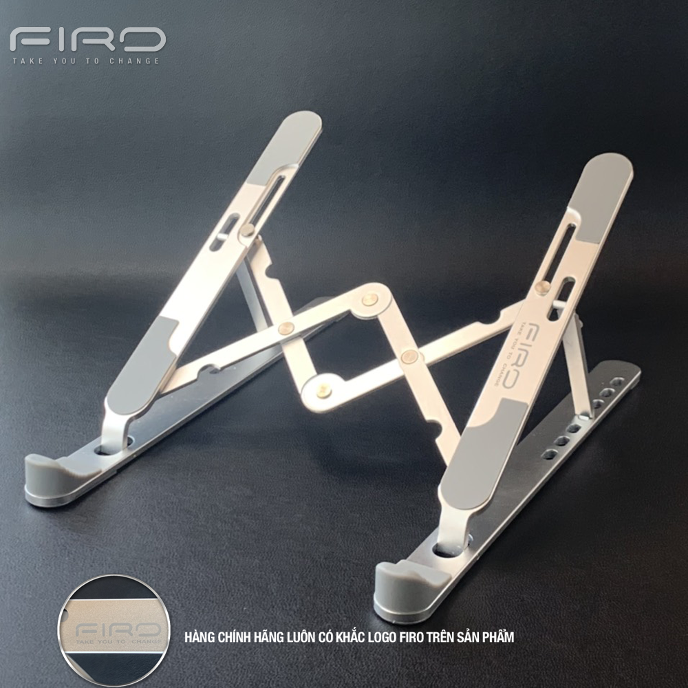 Giá Đỡ Laptop Hợp Kim Nhôm Cao Cấp FIRO F39 - Đế Tản Nhiệt Cho Laptop, Macbook, Máy Tính Xách Tay, Gấp Gọn Tiện Lợi - 07 Vị Trí Điều Chỉnh Góc Độ - Tương Thích Với Các Dòng Laptop/Macbook 11-17 inch Và Tất Cả Máy Tính Bảng - Hàng Chính Hãng