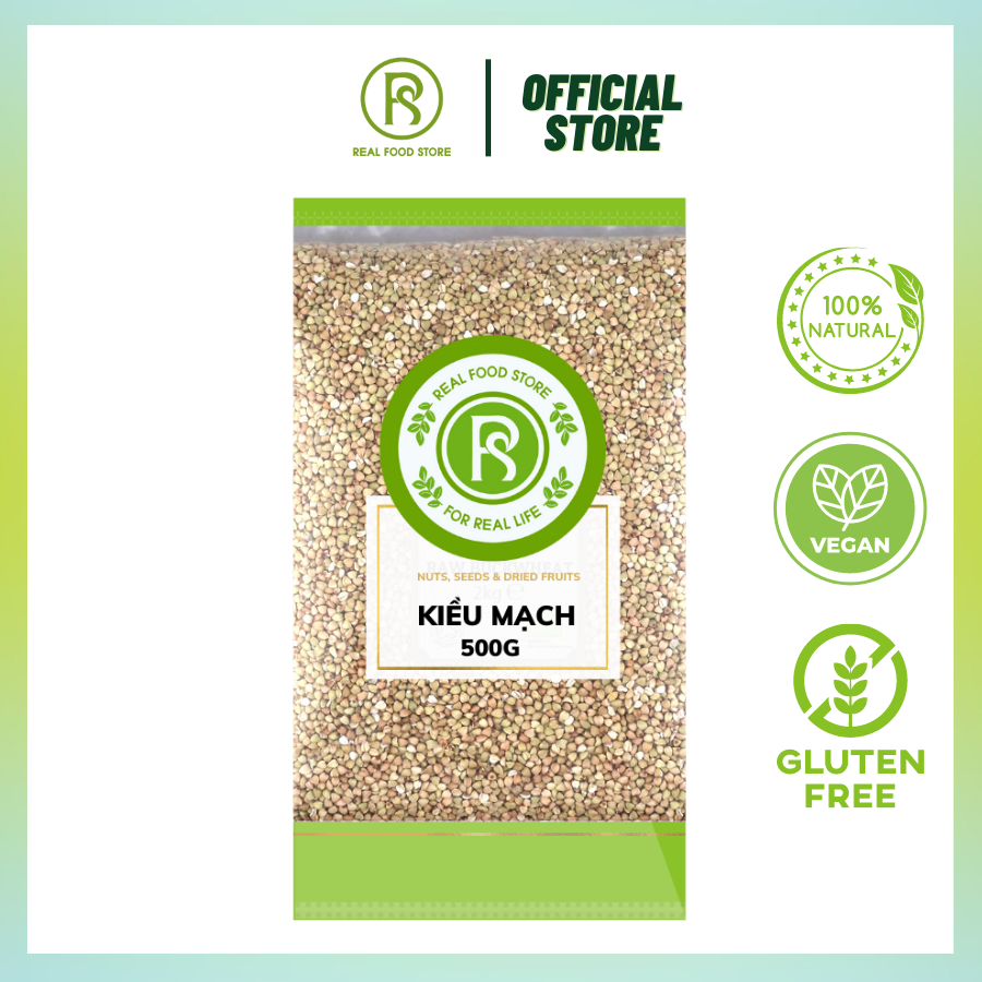 Hạt Kiều Mạch Real Food Làm Salad, Cháo & Nấu Ăn Tốt Cho Tiêu Hóa (Buckwheat) - (500g, 2kg)