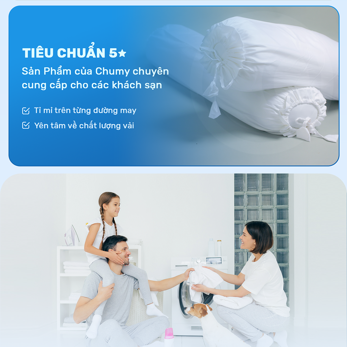 Vỏ Gối Ôm Cotton 100% Thiên Nhiên  - Vỏ gối khách sạn 5 sao – Mát mẻ - Mềm mại