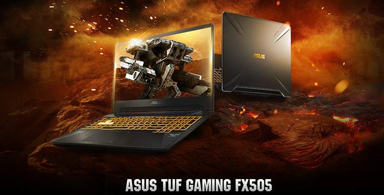 Laptop Asus TUF Gaming FX505DT-AL118T (AMD R5-3550H/ 8GB DDR4 2666MHz/ 512GB SSD M.2 PCIE/ GTX 1650 4GB/ 15.6 FHD IPS 120Hz/ Win10) - Hàng Chính Hãng
