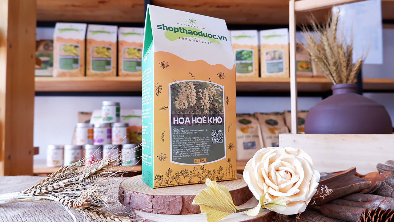 Combo 1kg trà hoa hòe sao vàng sấy khô (2 hộp 500g) Tặng 1 chai tinh dầu sả chanh 8ml- giúp chữa bệnh trĩ, tốt cho tim mạch, hỗ trợ giấc ngủ ngon