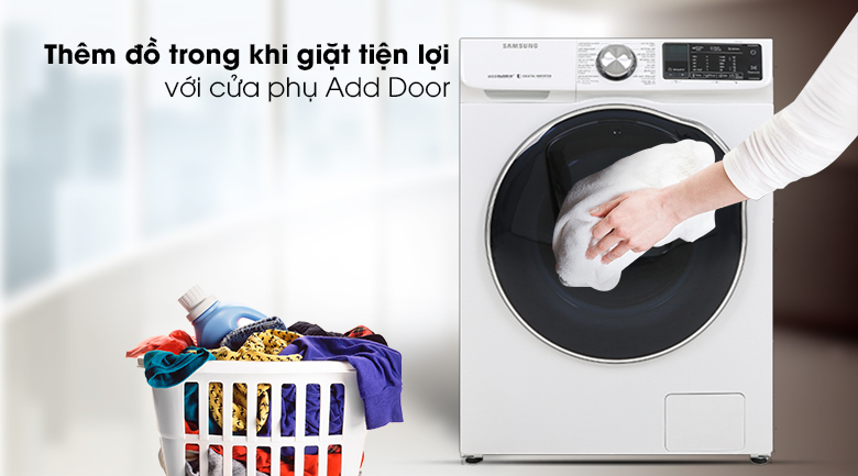 Máy Giặt Sấy Samsung Addwash Inverter 10.5 Kg WD10N64FR2W/SV - Chỉ Giao HCM