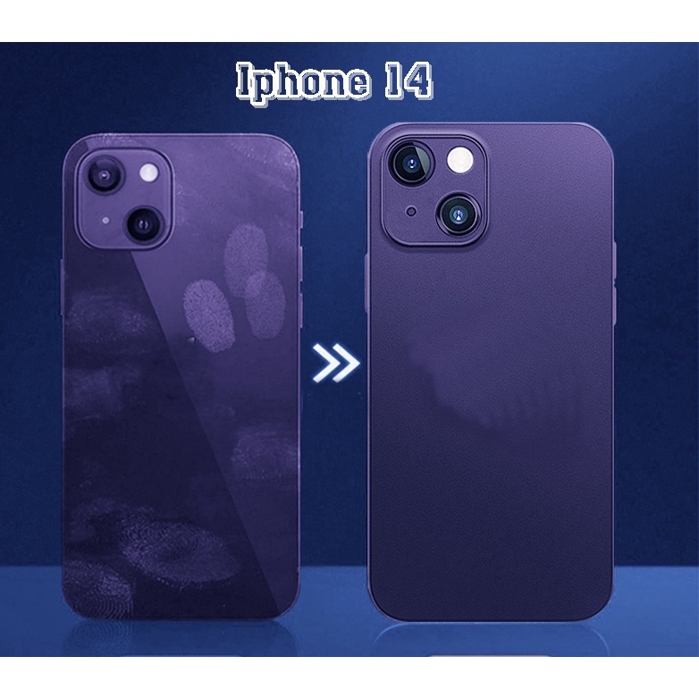 Ốp Lưng Dành Cho Iphone 14 Promax/ 14 Pro/ Iphone 14 Glass Chống Bám Vân Tay_ Hàng Chính Hãng
