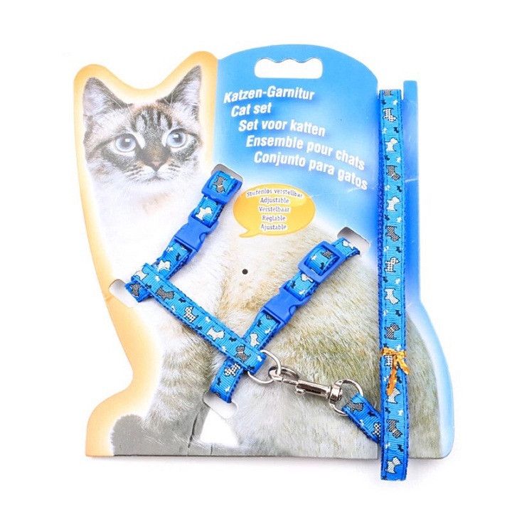 Dây dắt mèo hoạt hình siêu dễ thương màu ngẫu nhiên Xudapet