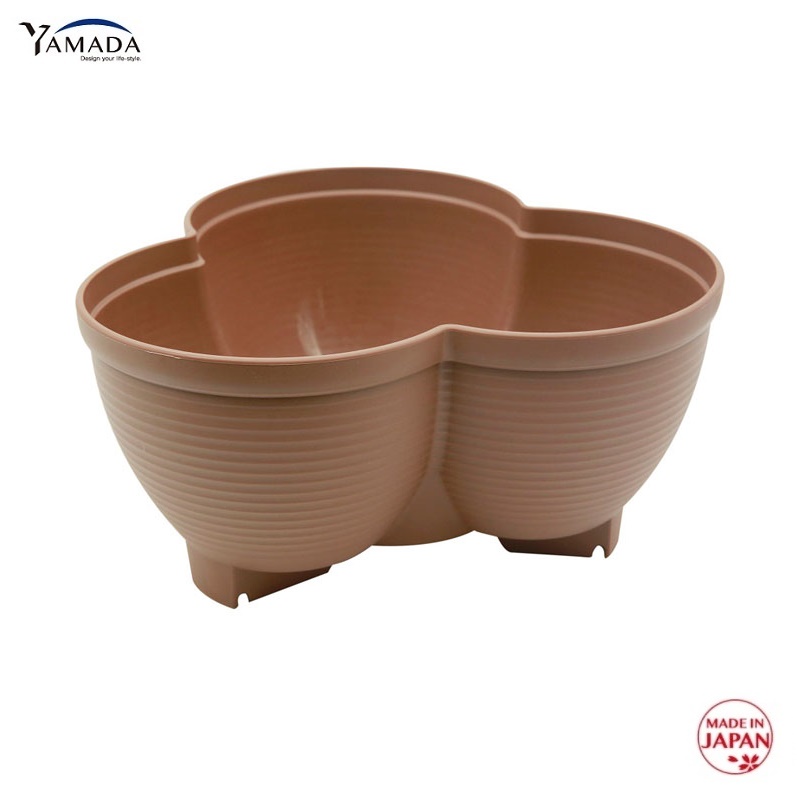 Chậu trồng cây cảnh 03 khoang Yamada 4L làm từ nhựa PP cao cấp cứng cáp, độ bền cao - nội địa Nhật Bản