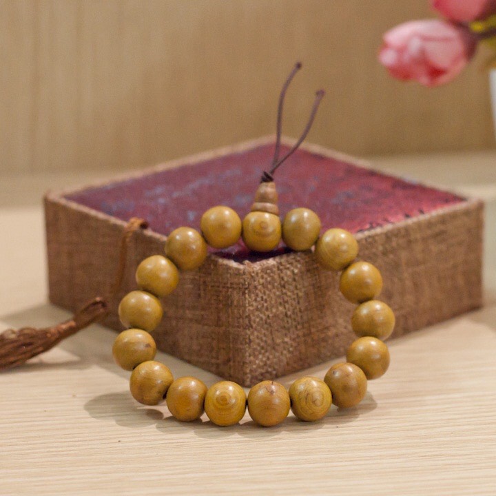 Vòng tay Chuỗi Hạt Gỗ Bách Hồ Lô Màu Vòng Đeo Tay 15 Hạt