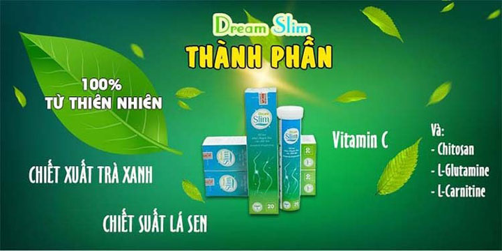 Viên Sủi Hỗ Trợ Giảm Cân DREAM SLIM Chính Hãng - Lọ 20 Viên 3