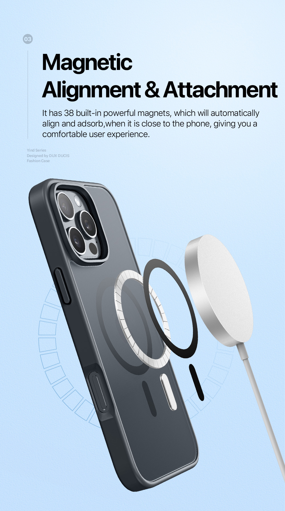 Ốp Lưng Sạc Từ Tính cho iPhone 16 Pro/ 16 Pro Max/ iphone 16/ 16 Plus Dux Ducis Yind Series, chống sốc, chống vân tay_ Hàng chính hãng