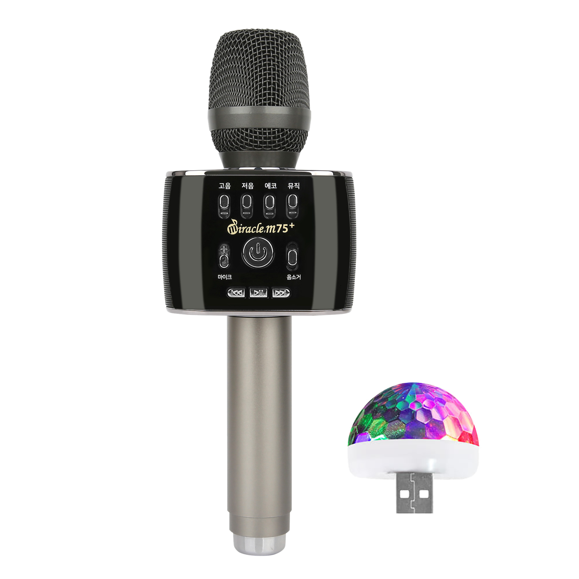 Miracle M75+ Mic Karaoke Bluetooth Hàn Quốc tặng kèm đèn LED