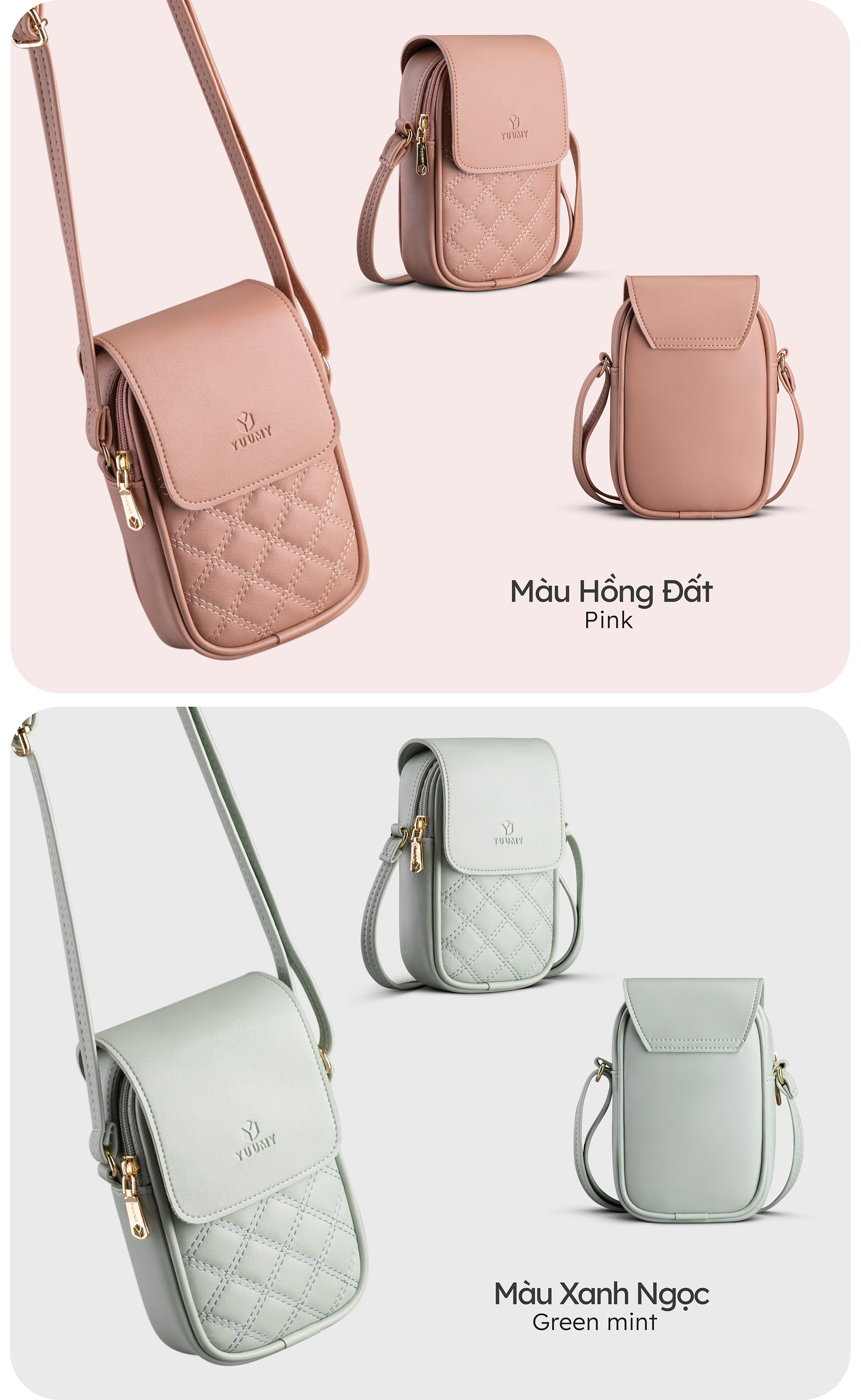 Túi Yuumy ( Thời trang nữ đi chơi size 11 - Túi đeo chéo da Seasand YN150 )