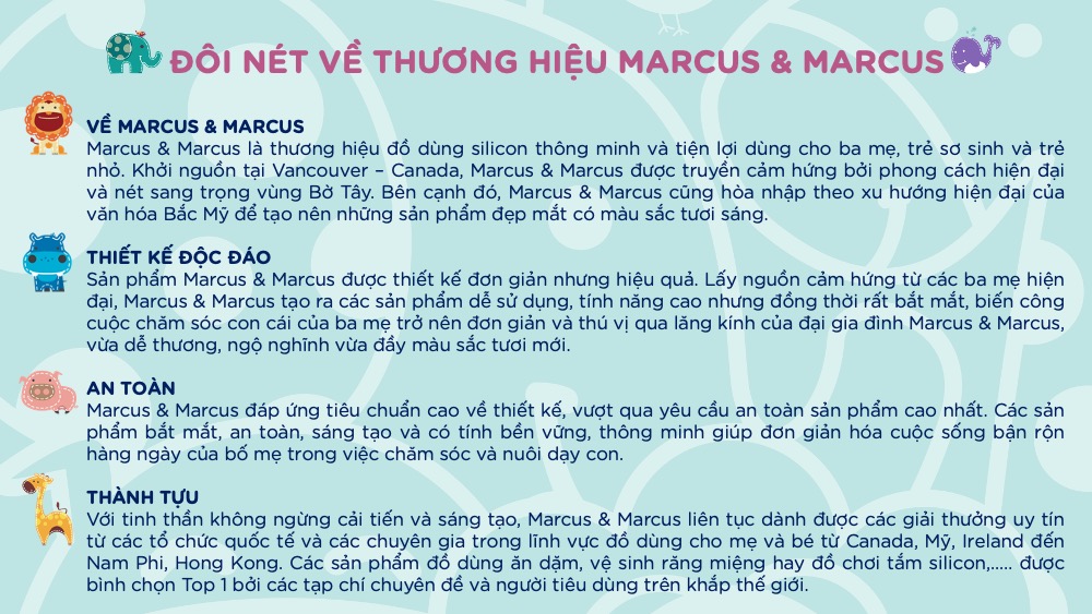 bàn chải đánh răng kiêm gặm nướu silicon cho bé marcus & marcus 5