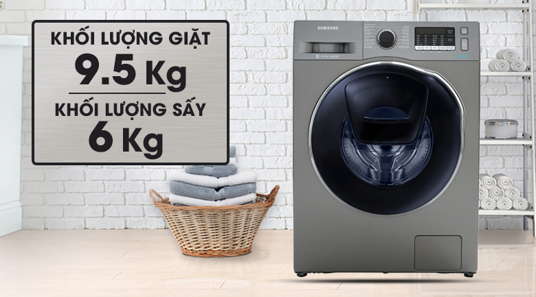 Máy Giặt Sấy Cửa Trước Inverter Samsung WD95K5410OX/SV (9.5kg/6kg) - Hàng Chính Hãng - Chỉ Giao tại Hà Nội