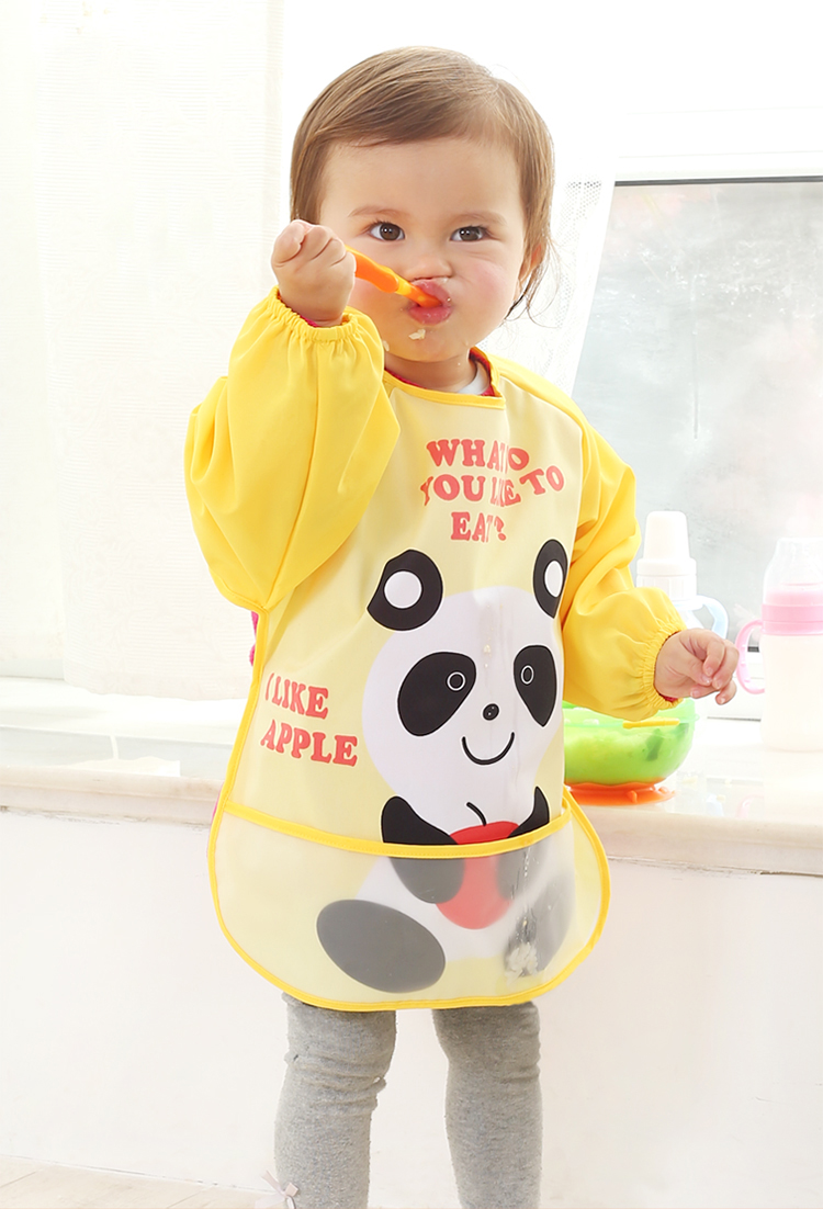 Combo 2 Áo Chống Nước Cho Bé Ăn Elepbaby - Xanh Lá + Xanh Da Trời