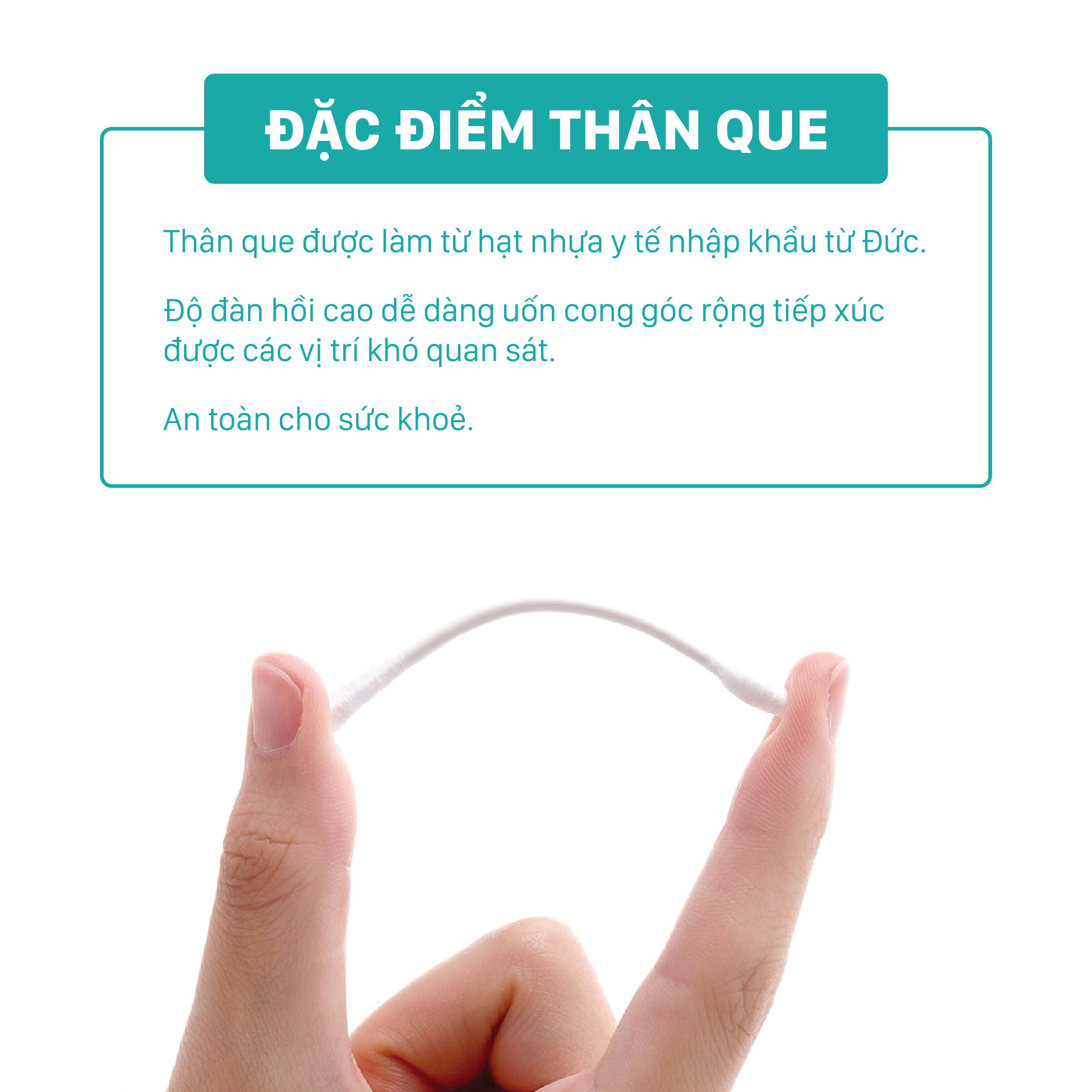 Tăm Bông NIVA Dành Cho Người Lớn Túi Zipper 200 Que nhựa Az3