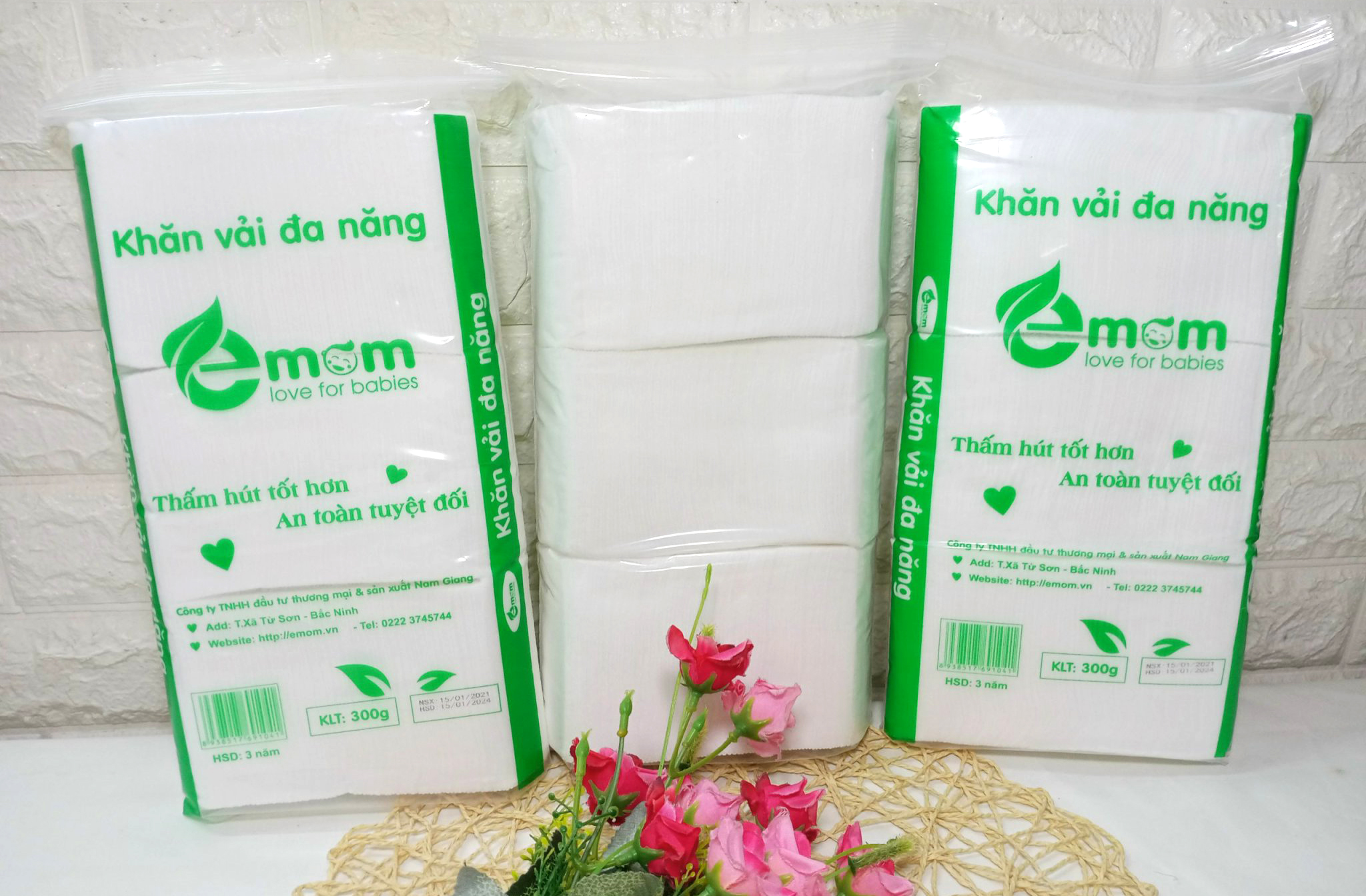 [MUA 5 TẶNG 1] Bộ 5 Bịch Khăn Vải Khô Đa Năng Cao Cấp Emom ( Dùng Thay Khăn Giấy Ướt) - Khăn Vải Khô Mềm Mại,Tiện Lợi,Tiết Kiệm - Giấy Khô Đa Năng 1