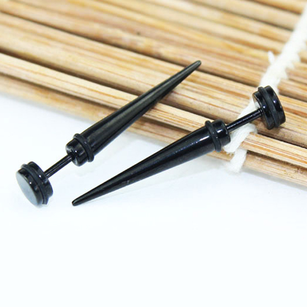 Bông tai đinh dài 6mm BT02 (Màu Đen) - 2 chiếc