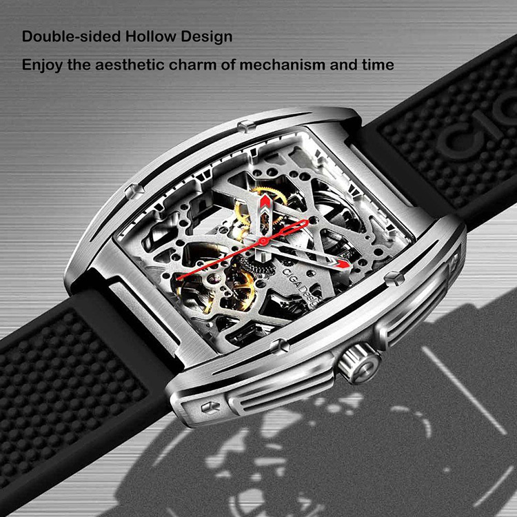 Xiaomi CIGA Design Men Automatic Mechanical Analog Watch Hollow Stainless Steel Business Casual Wrist Watch Gift