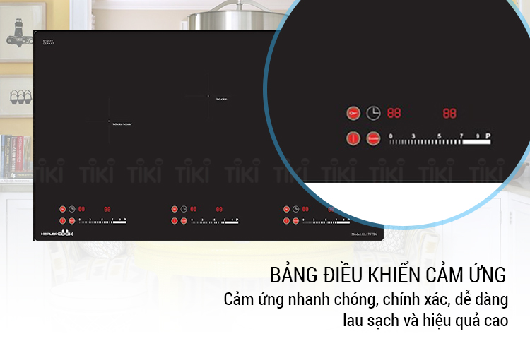 Bếp Âm Từ 3 Bếp Kepler Cook KL 175TDi (73cm - 5500W) - Hàng Chính Hãng