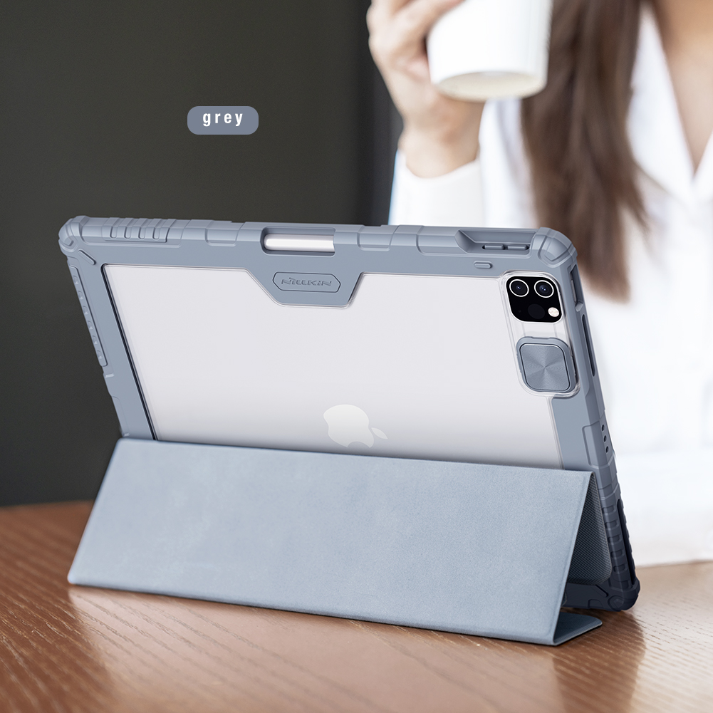 Bao da cho iPad Air 5 2022 10.9 Inch Nillkin Bumper Leather Case Pro (Có khe cắm bút Apple Pencil) - Hàng Nhập Khẩu