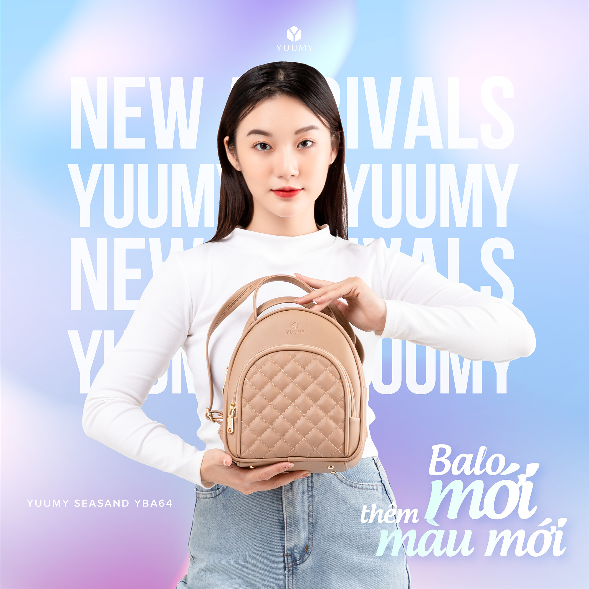 Balo Yuumy ( Thời trang nữ tiện lợi cỡ trung - Balo da Seasand YBA64 )