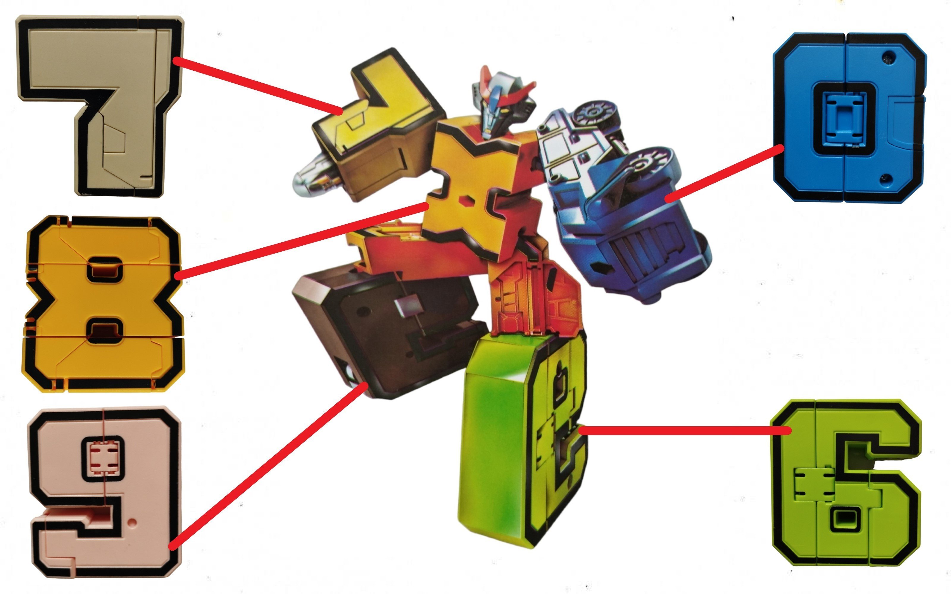 Đồ Chơi Lắp Ghép Bộ Chữ Số Biến Hình Từ 0 1 2 3 4 5 6 7 8 9 Thành Robot - Đồ Chơi Trẻ Em HT SYS - Đồ Chơi Xếp Hình