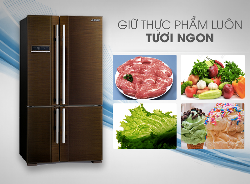 Tủ Lạnh Inverter Mitsubishi MR-L72EH-BRW-V (580L) - Hàng chính hãng