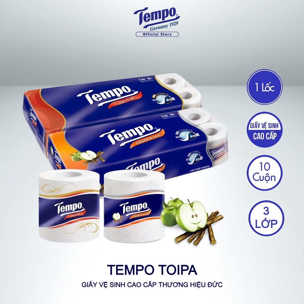 Tempo - Giấy Vệ Sinh Không Mùi (Lốc 10 cuộn)