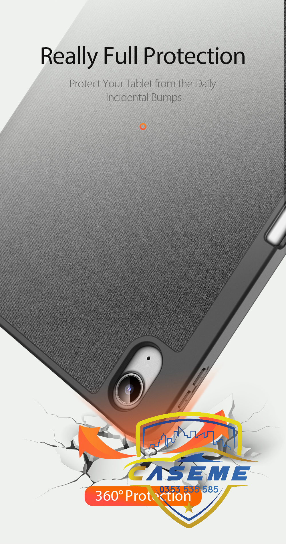 Bao da dành cho iPad Air 4/ Air 5 M1 10.9 inch 2022 hiệu Dux Ducis Domo có khay để bút, bảo vệ camera, chống sốc, cao cấp - Hàng nhập khẩu.