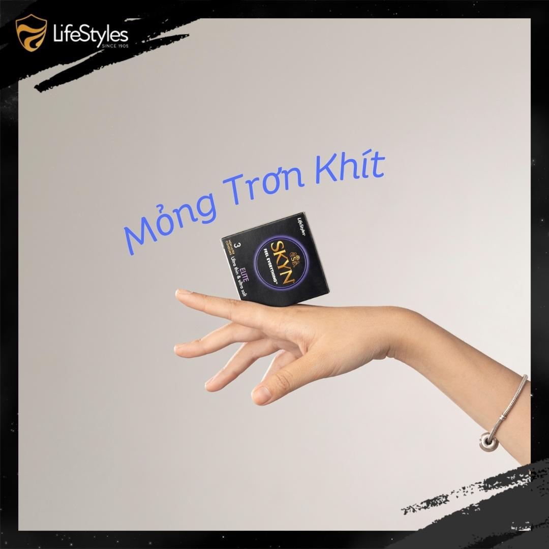 Combo Mỏng Chạm Đỉnh - Bao cao su LifeStyles Zero 12 bao + 1 Bao cao su Lifestyles Skyn Elite Nonlatex 10 bao