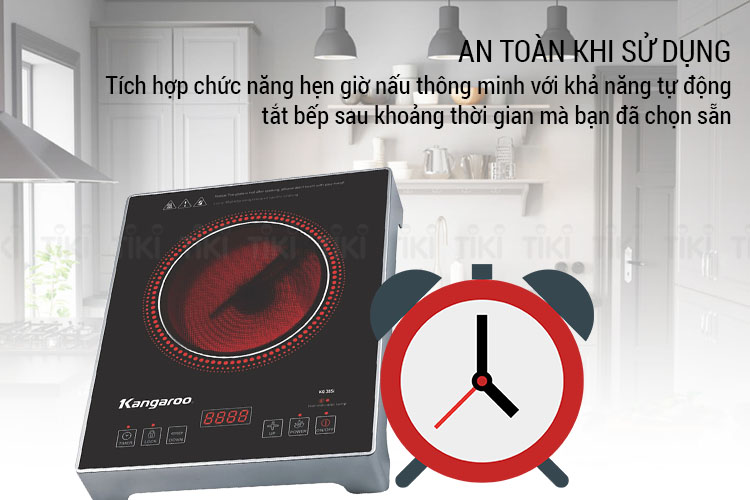Bếp Hồng Ngoại Đơn Kangaroo KG385I (2000W) - Đen - Hàng chính hãng