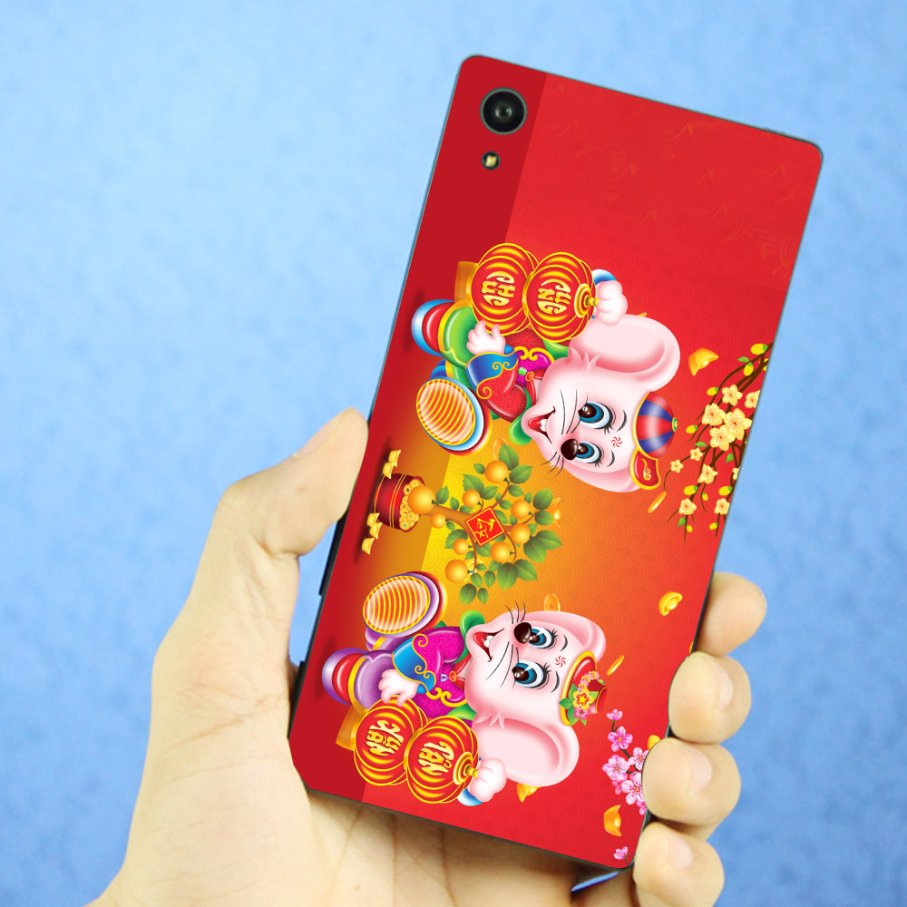 Ốp lưng cứng viền dẻo dành cho điện thoại Sony Xperia XA1 Plus - Chuột chúc tết mã 06 MS CCTM06