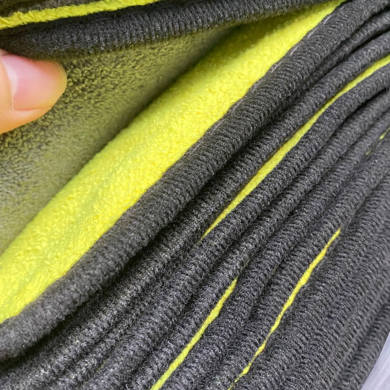Khăn Lau Xe Hơi Màu Vàng 2 Lớp Cao Cấp Chất Liệu Microfiber Siêu Thấm Hút Vệ Sinh Ô Tô Ruffo Kích Thước 30x30 cm