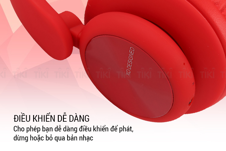 Tai Nghe Bluetooth Chụp Tai XO-B24 - Đỏ - Hàng Chính Hãng