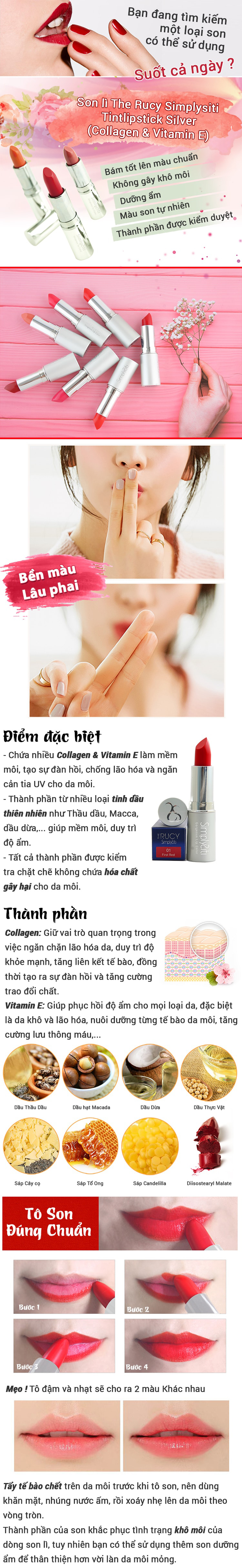Bộ Trang Điểm The Rucy (Son Symlisity Silver #2 & Son Dưỡng Môi Lip Balm Vanilla)