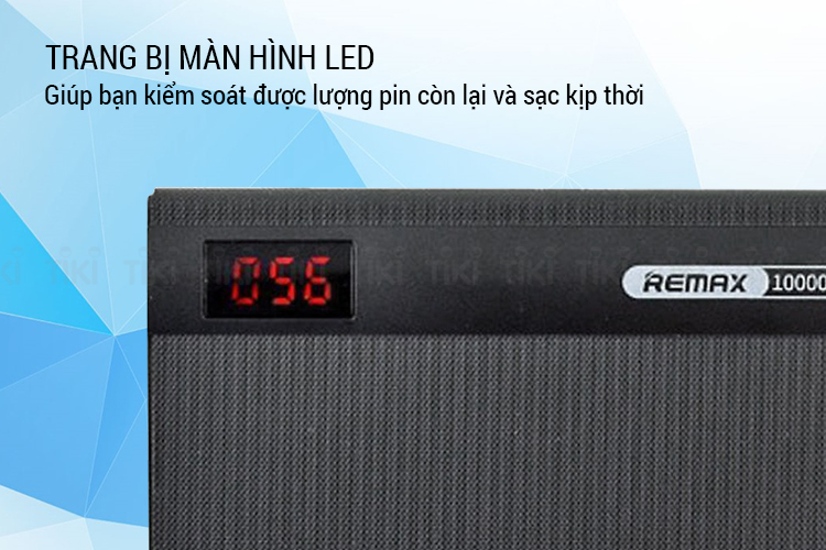 Pin sạc dự phòng 10000mAh Remax RPP-53 Đen - Hàng chính hãng