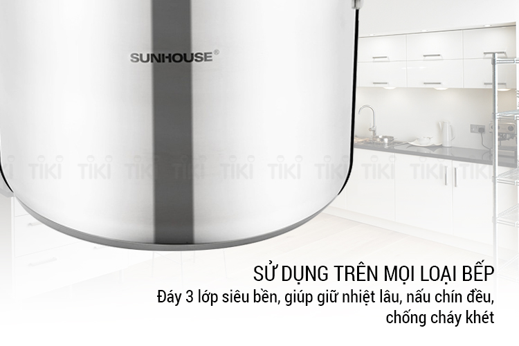 Nồi Luộc Gà Inox 3 Đáy Sunhouse SH28LG